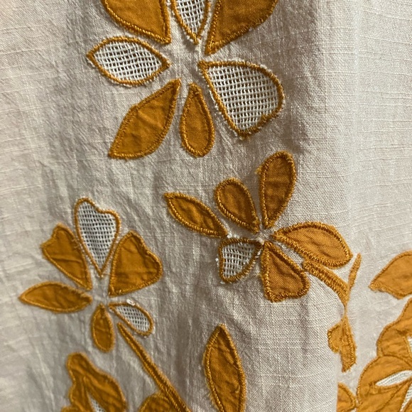 Madewell Embroidered Lace-Up Back Top Large - Picture 7 of 7